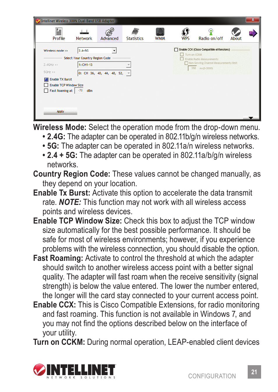INTELLINET NETWORK 524995 Wireless 300N Dual-Band USB Adapter User Manual User Manual | Page 21 / 34