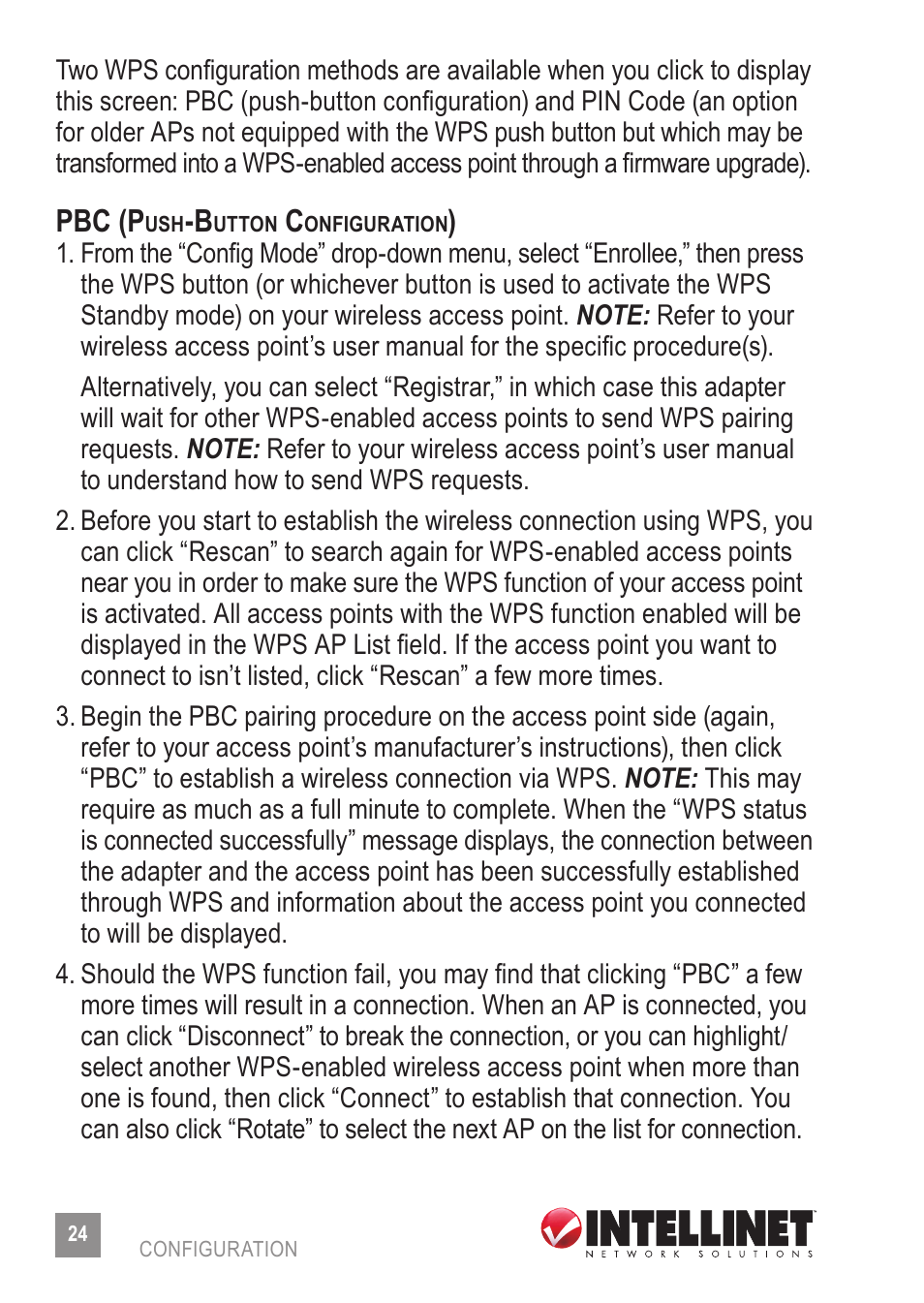 Pbc (p | INTELLINET NETWORK 524995 Wireless 300N Dual-Band USB Adapter User Manual User Manual | Page 24 / 34