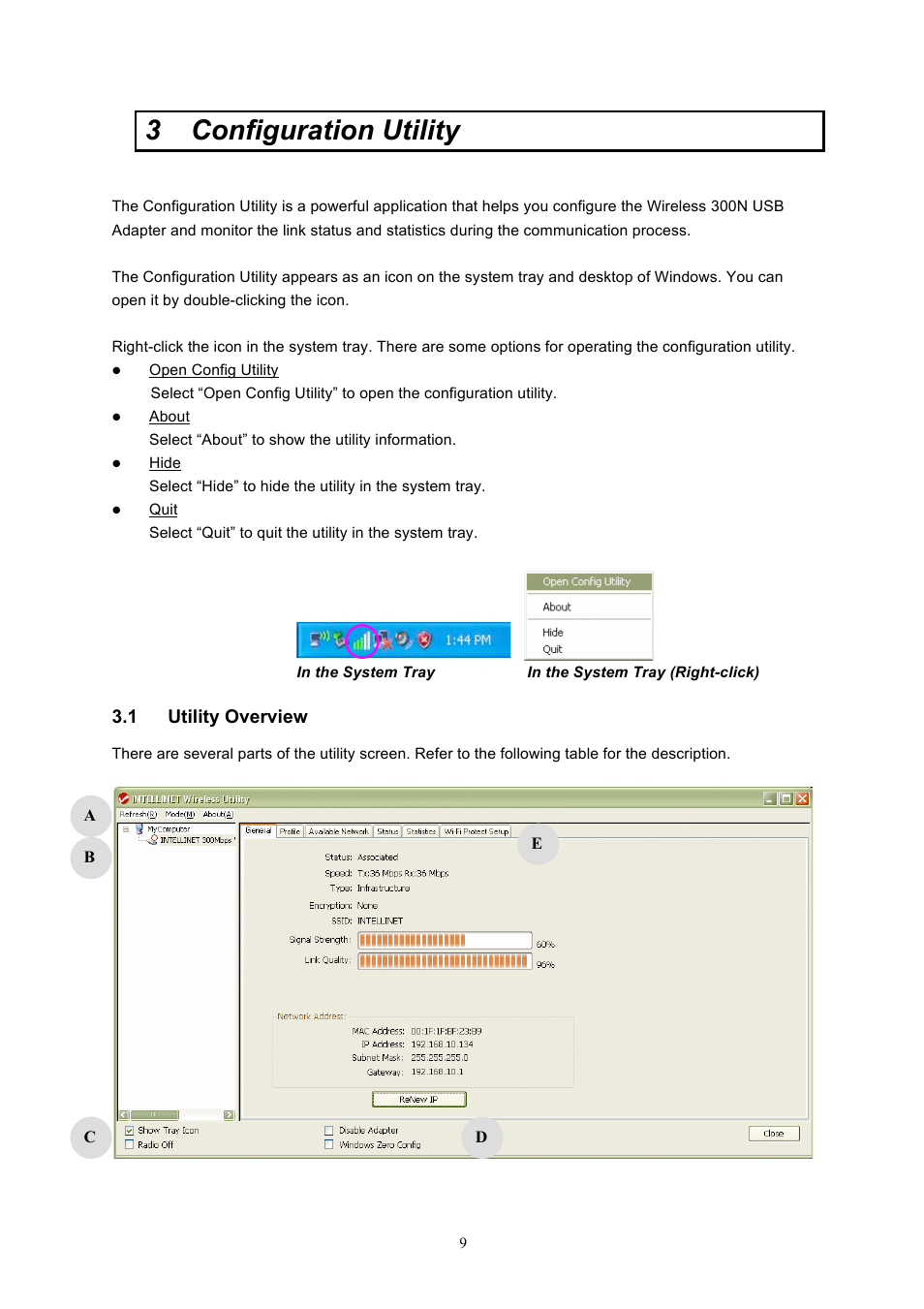 3 configuration utility | INTELLINET NETWORK 525206 Wireless 300N High-Gain USB Adapter User Manual User Manual | Page 13 / 31