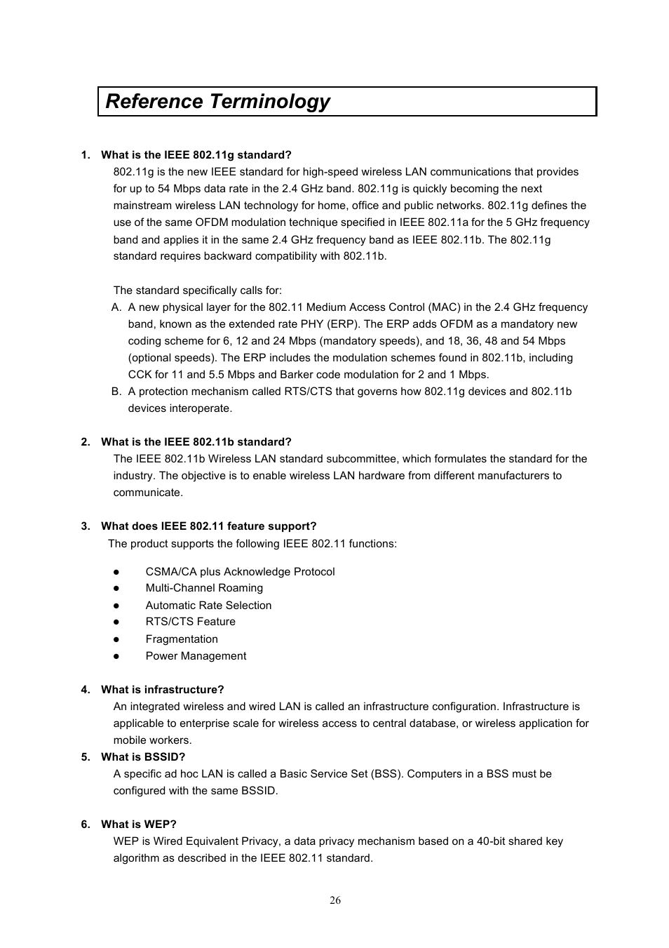 Reference terminology | INTELLINET NETWORK 525206 Wireless 300N High-Gain USB Adapter User Manual User Manual | Page 30 / 31