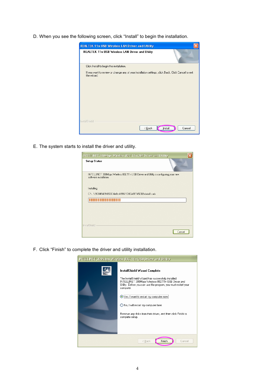 INTELLINET NETWORK 525206 Wireless 300N High-Gain USB Adapter User Manual User Manual | Page 8 / 31