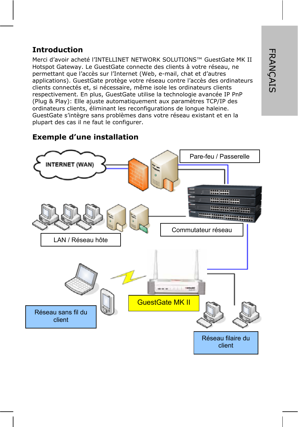 Françai s | INTELLINET NETWORK 524827 GuestGate MK II Quick Install Guide User Manual | Page 15 / 36