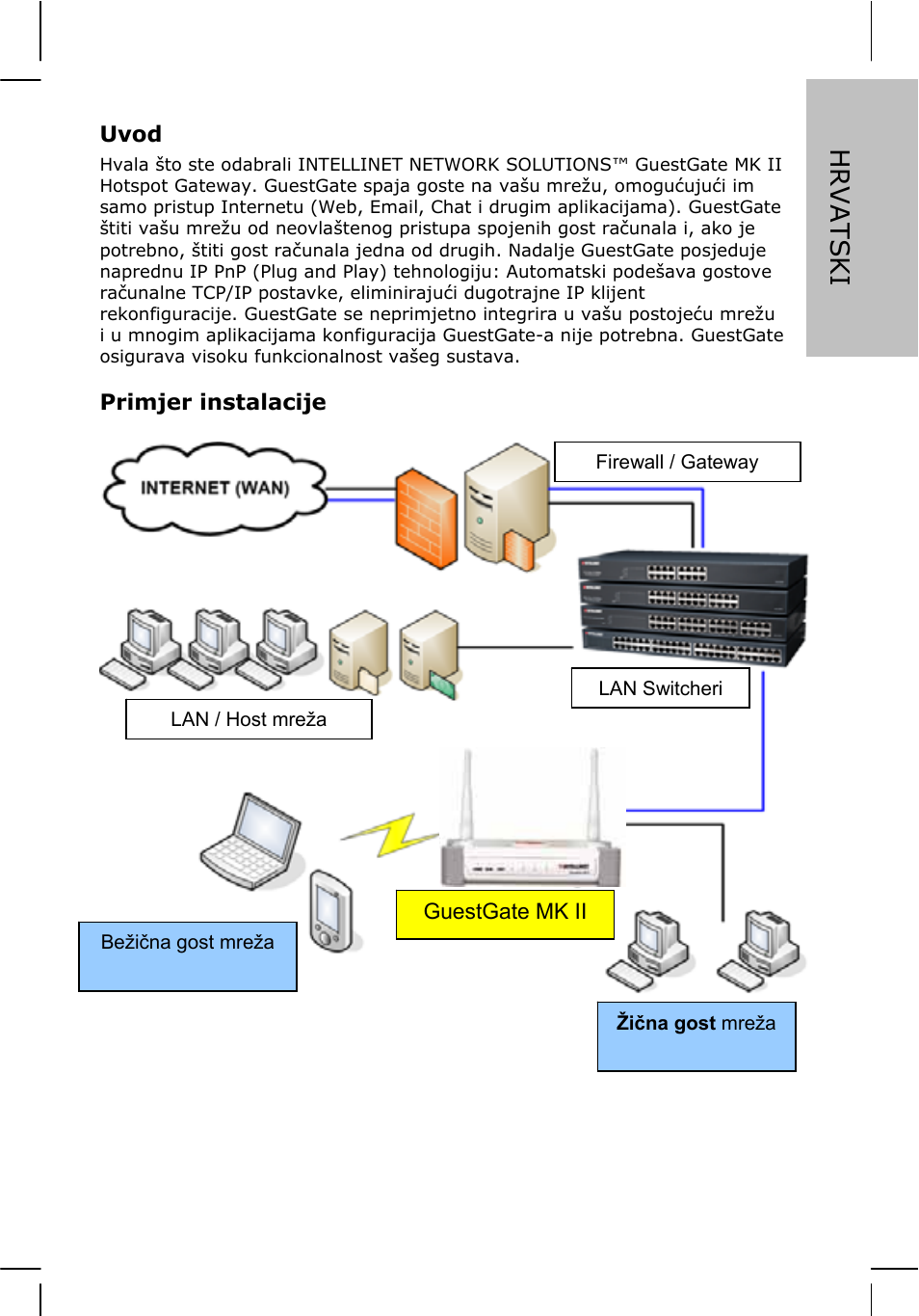 Hrvatski | INTELLINET NETWORK 524827 GuestGate MK II Quick Install Guide User Manual | Page 19 / 36