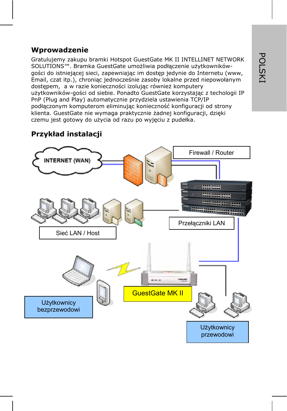 Polski | INTELLINET NETWORK 524827 GuestGate MK II Quick Install Guide User Manual | Page 27 / 36