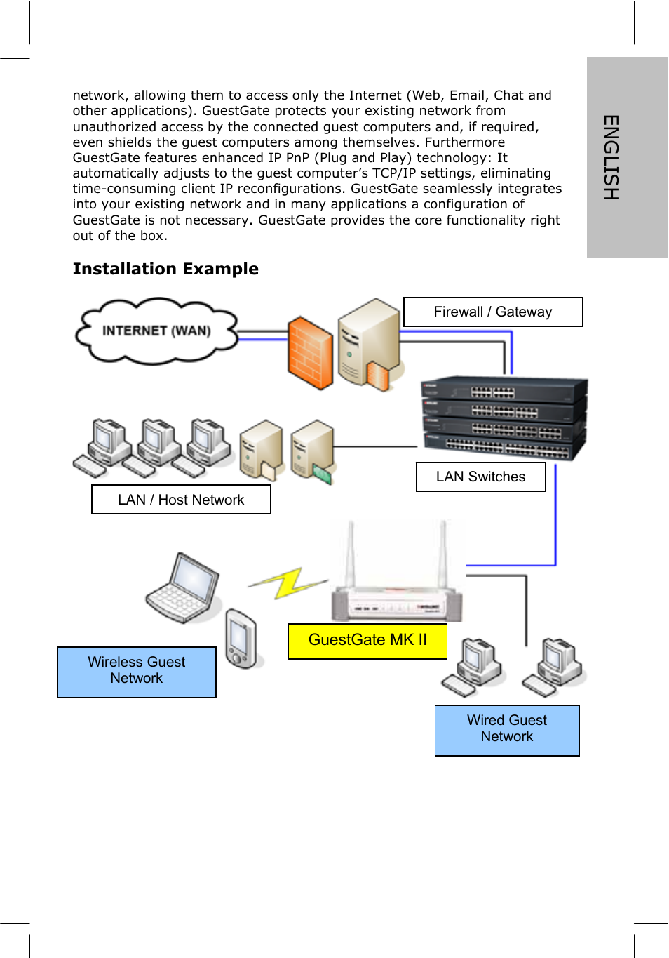 English | INTELLINET NETWORK 524827 GuestGate MK II Quick Install Guide User Manual | Page 3 / 36
