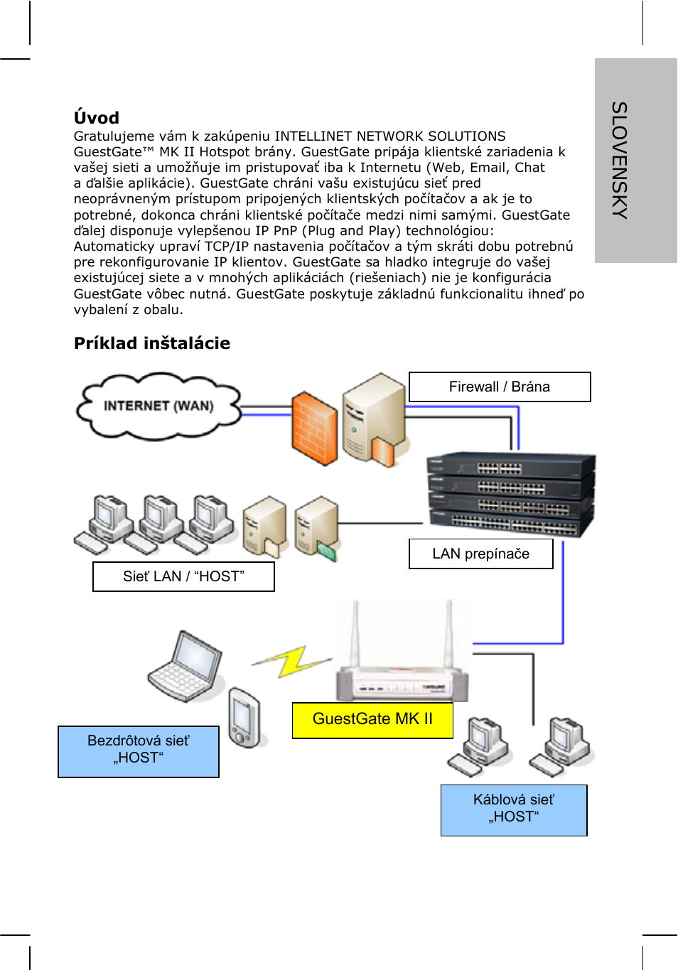 Slovensky | INTELLINET NETWORK 524827 GuestGate MK II Quick Install Guide User Manual | Page 31 / 36