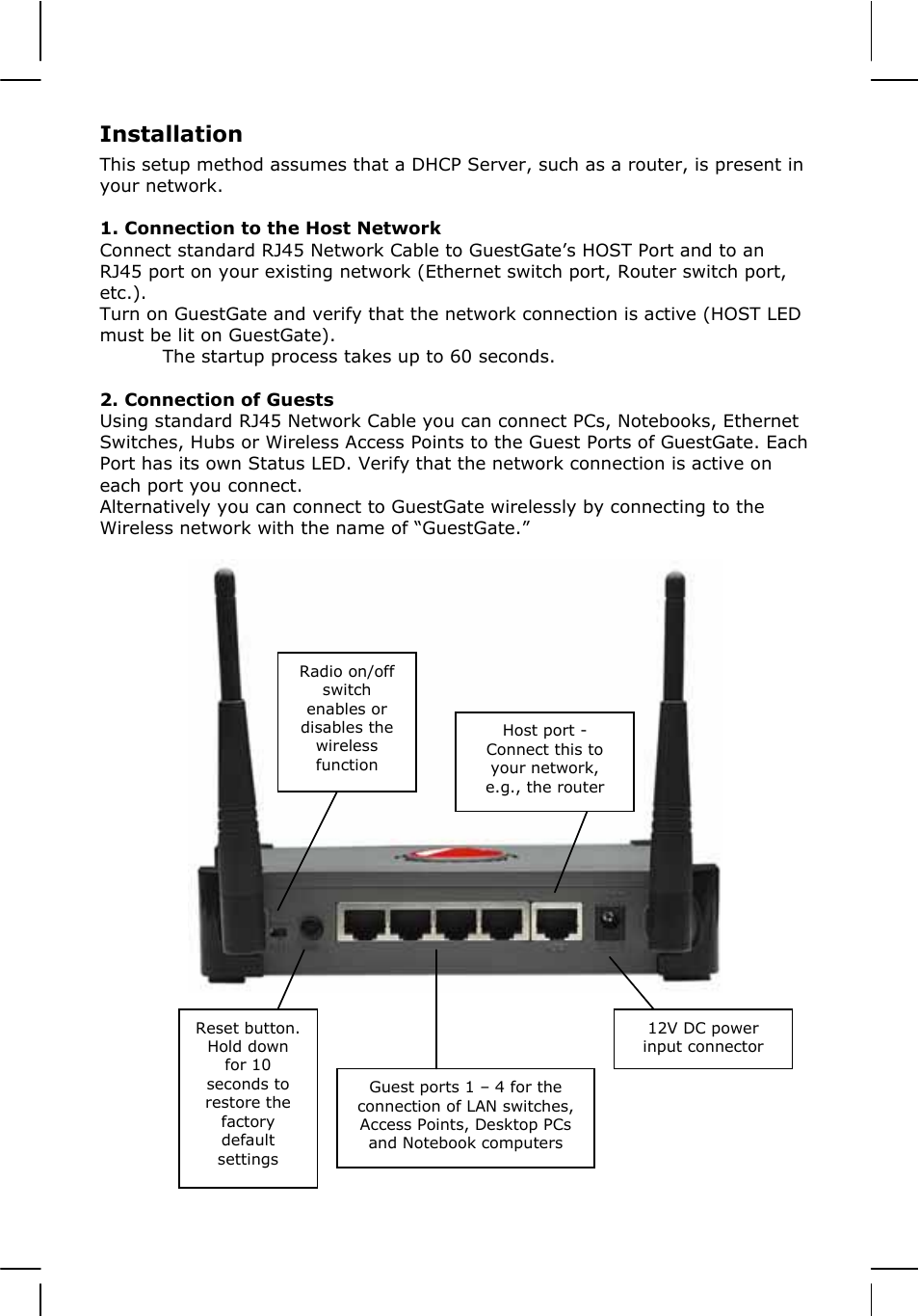 4 - installation | INTELLINET NETWORK 524827 GuestGate MK II Quick Install Guide User Manual | Page 4 / 36