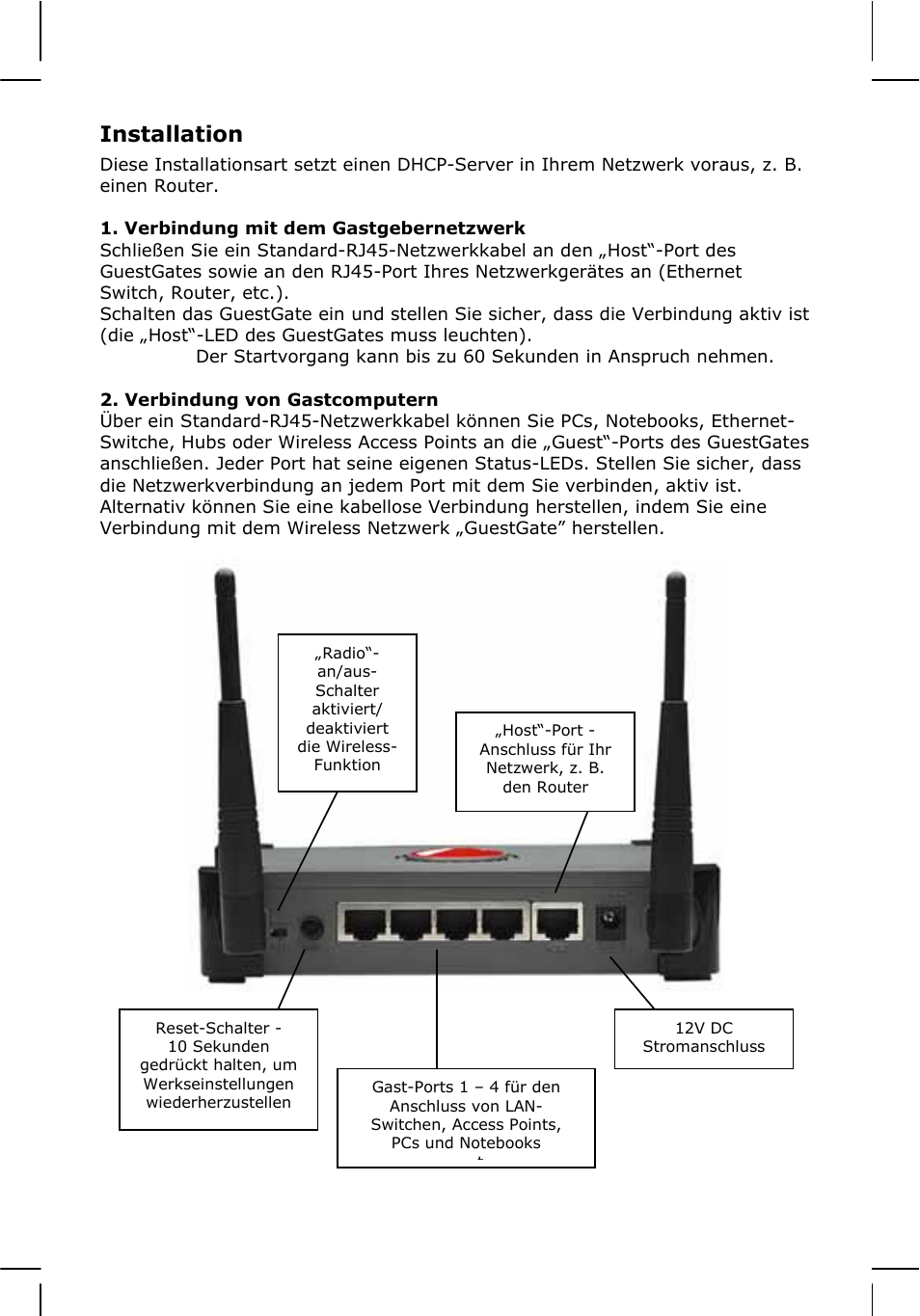 8 - installation | INTELLINET NETWORK 524827 GuestGate MK II Quick Install Guide User Manual | Page 8 / 36