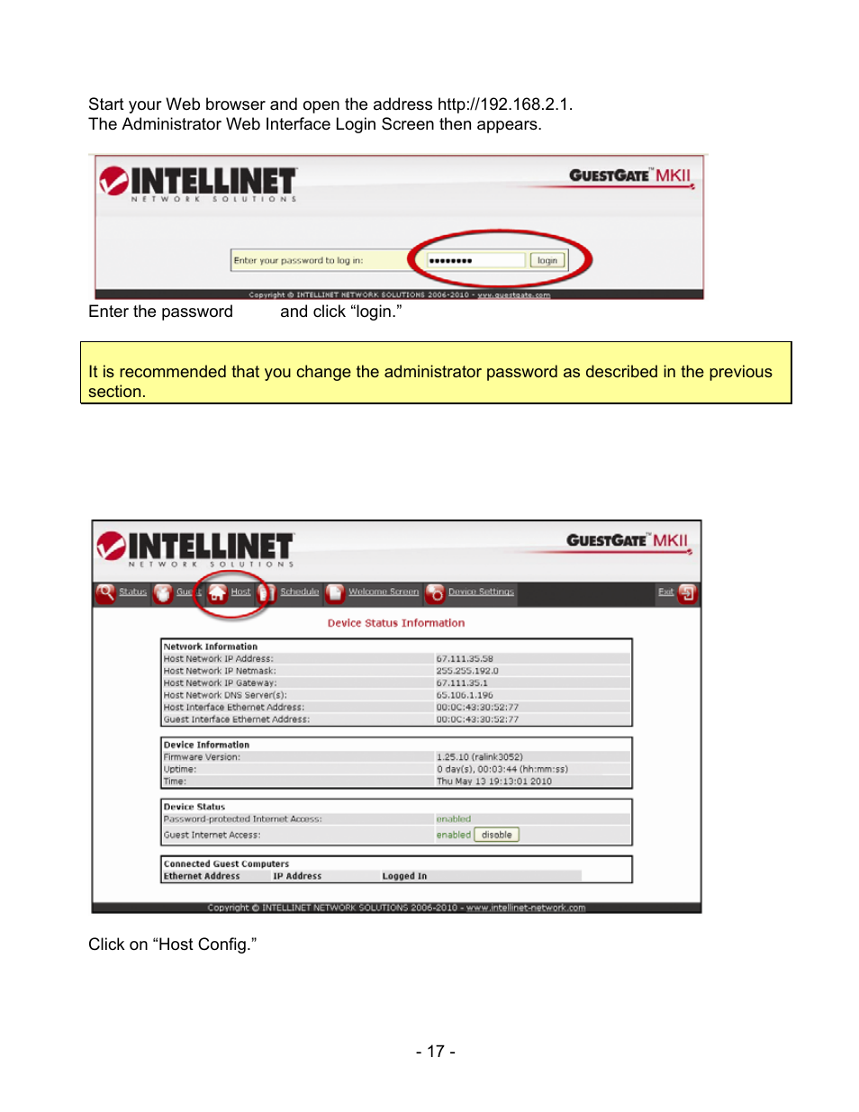 INTELLINET NETWORK 524827 GuestGate MK II User Manual User Manual | Page 17 / 44