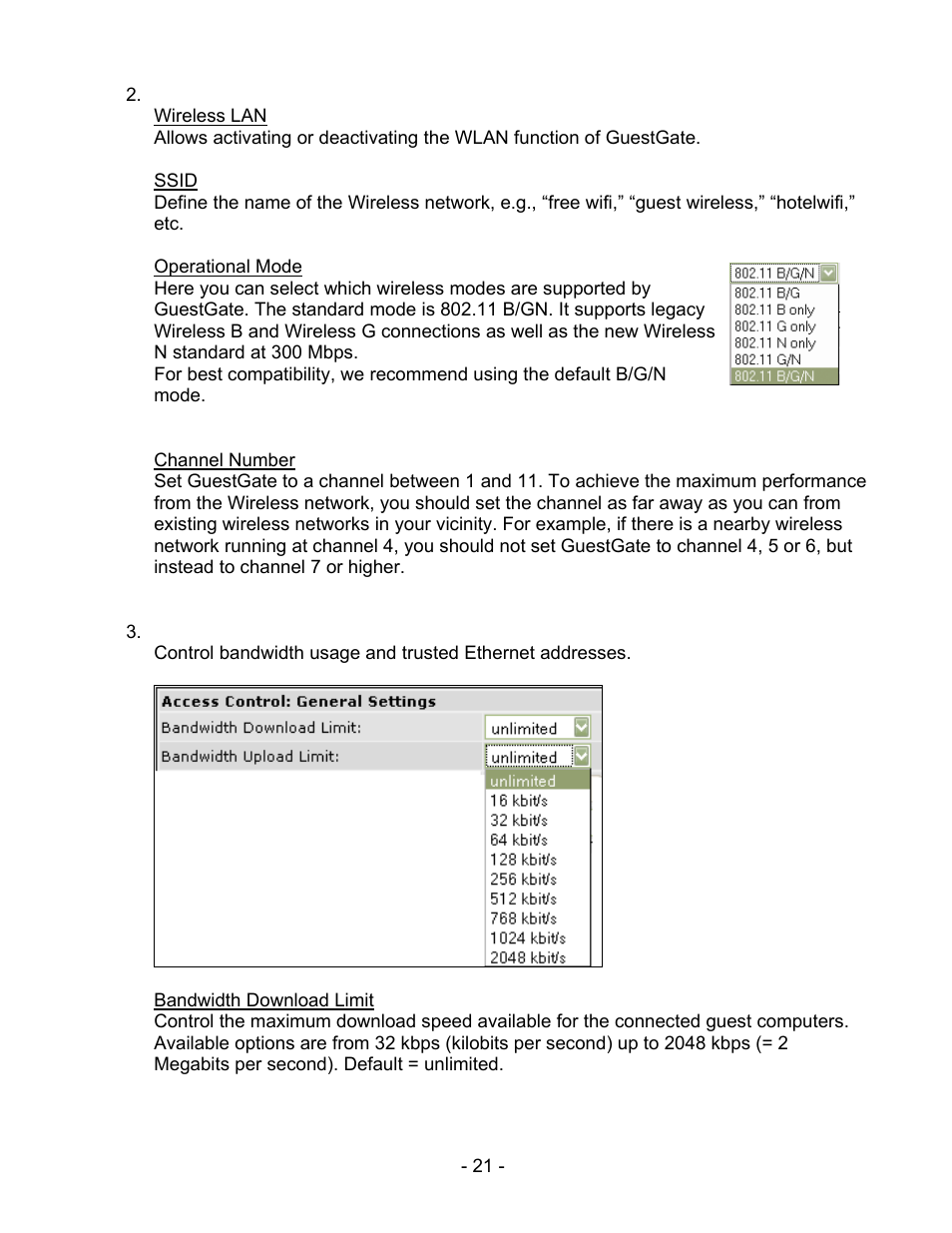 INTELLINET NETWORK 524827 GuestGate MK II User Manual User Manual | Page 21 / 44