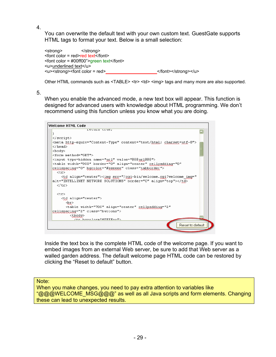 INTELLINET NETWORK 524827 GuestGate MK II User Manual User Manual | Page 29 / 44