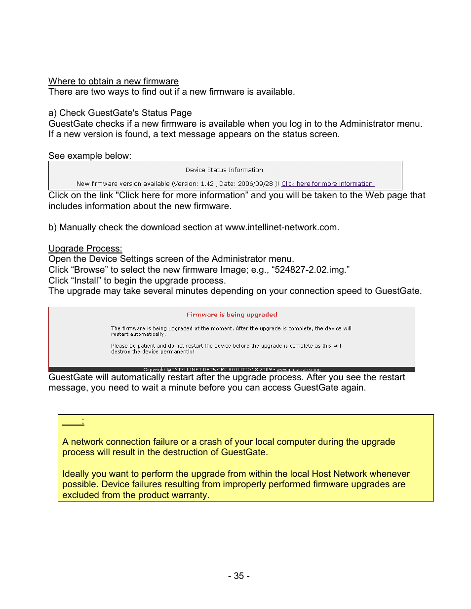 INTELLINET NETWORK 524827 GuestGate MK II User Manual User Manual | Page 35 / 44