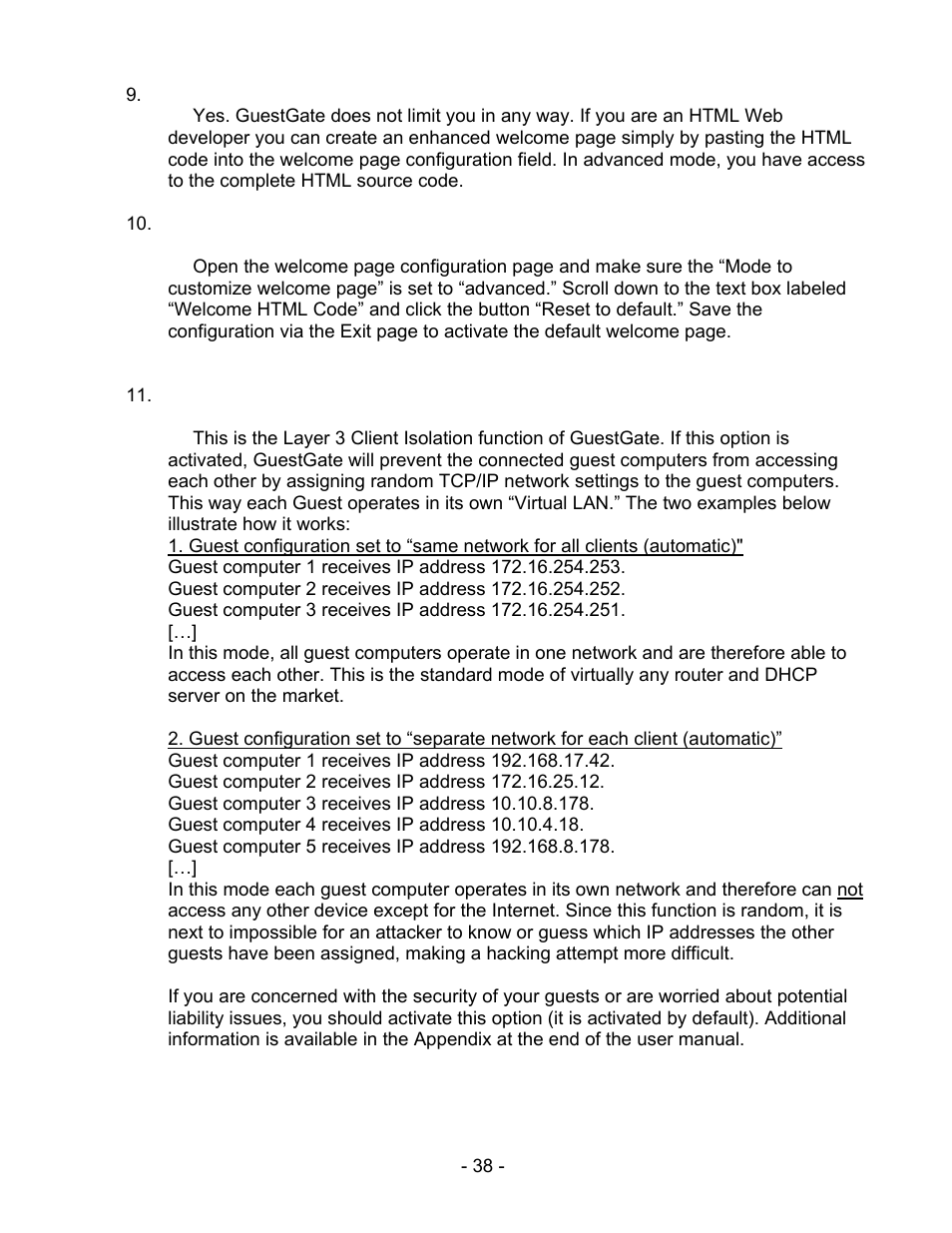 INTELLINET NETWORK 524827 GuestGate MK II User Manual User Manual | Page 38 / 44