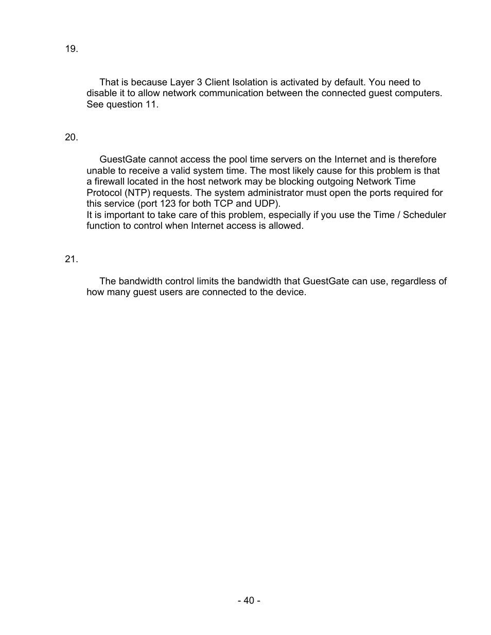 INTELLINET NETWORK 524827 GuestGate MK II User Manual User Manual | Page 40 / 44