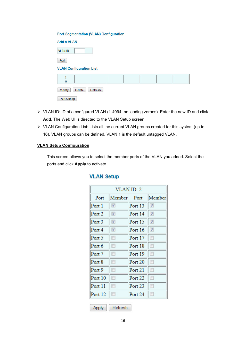 INTELLINET NETWORK 560900 24 Ports Gigabit + 4 Gigabit SFP PoE+ Web Management Ethernet Switch User Manual User Manual | Page 17 / 40