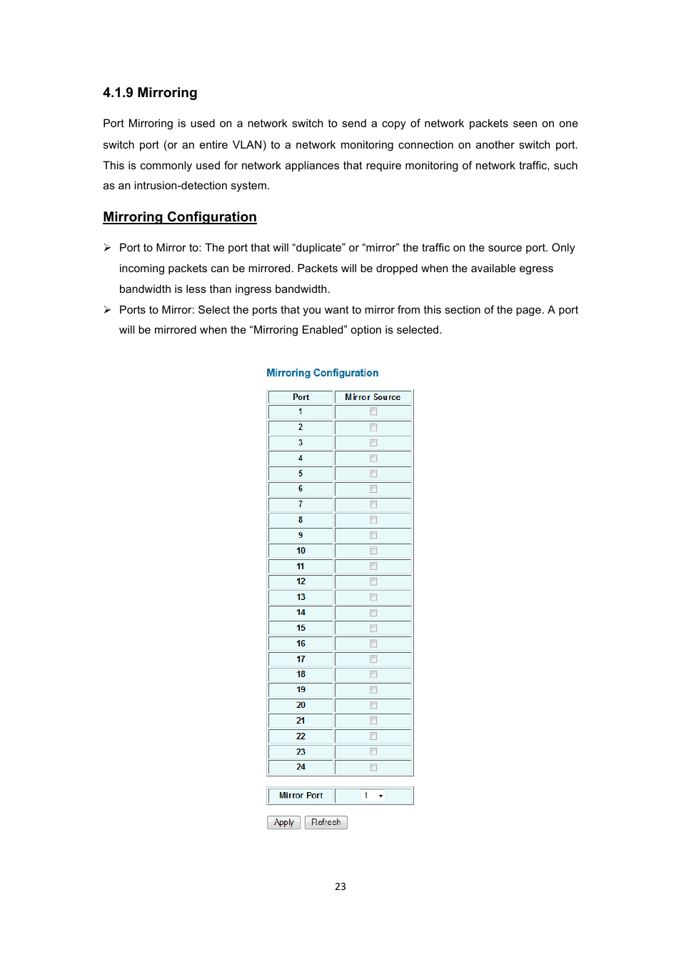 INTELLINET NETWORK 560900 24 Ports Gigabit + 4 Gigabit SFP PoE+ Web Management Ethernet Switch User Manual User Manual | Page 24 / 40