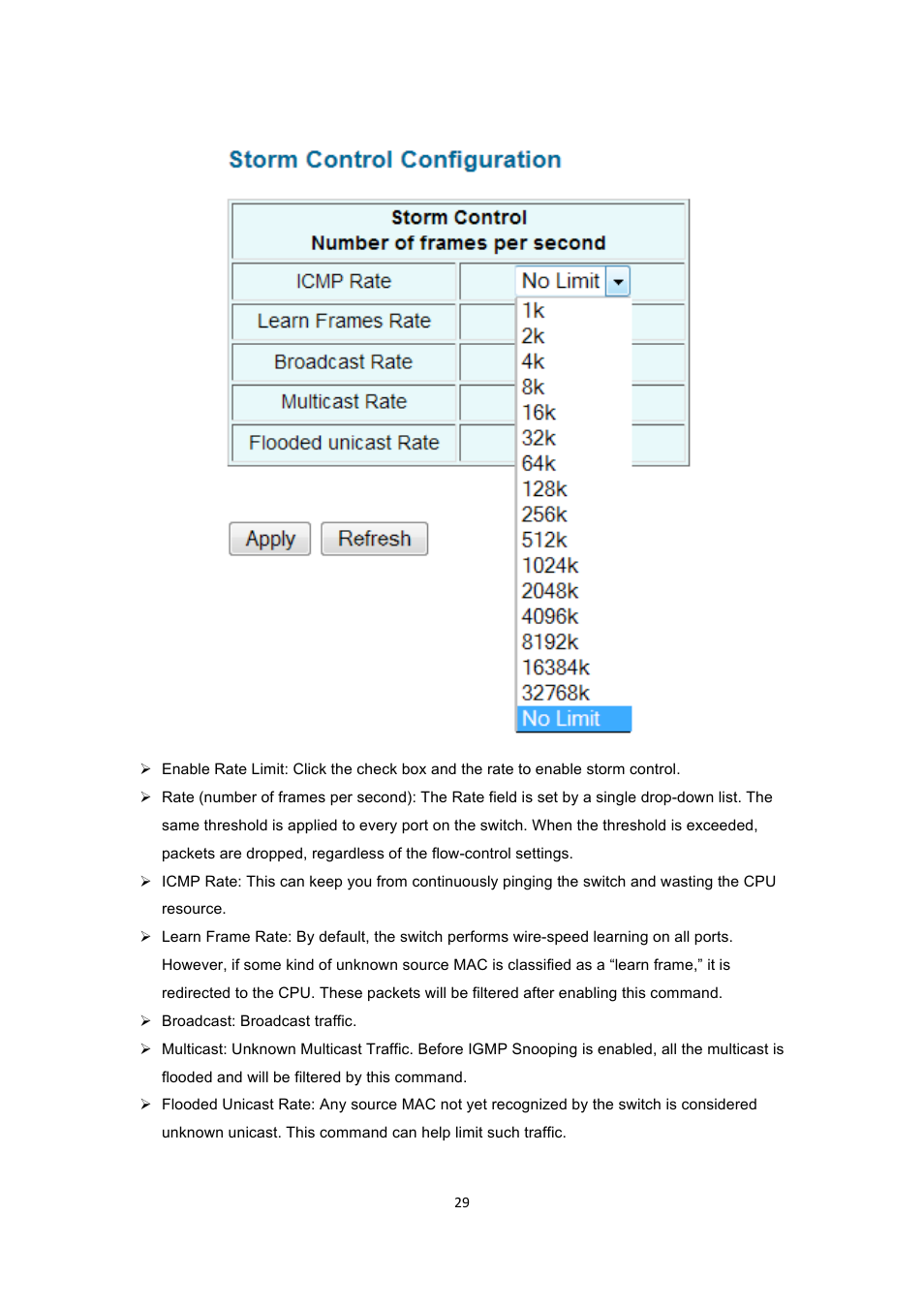 INTELLINET NETWORK 560900 24 Ports Gigabit + 4 Gigabit SFP PoE+ Web Management Ethernet Switch User Manual User Manual | Page 30 / 40
