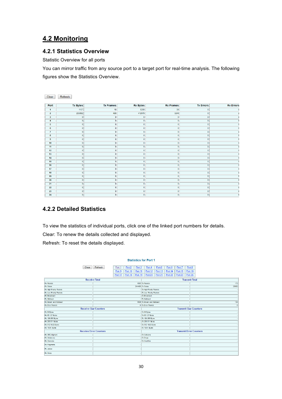 2 monitoring | INTELLINET NETWORK 560900 24 Ports Gigabit + 4 Gigabit SFP PoE+ Web Management Ethernet Switch User Manual User Manual | Page 31 / 40