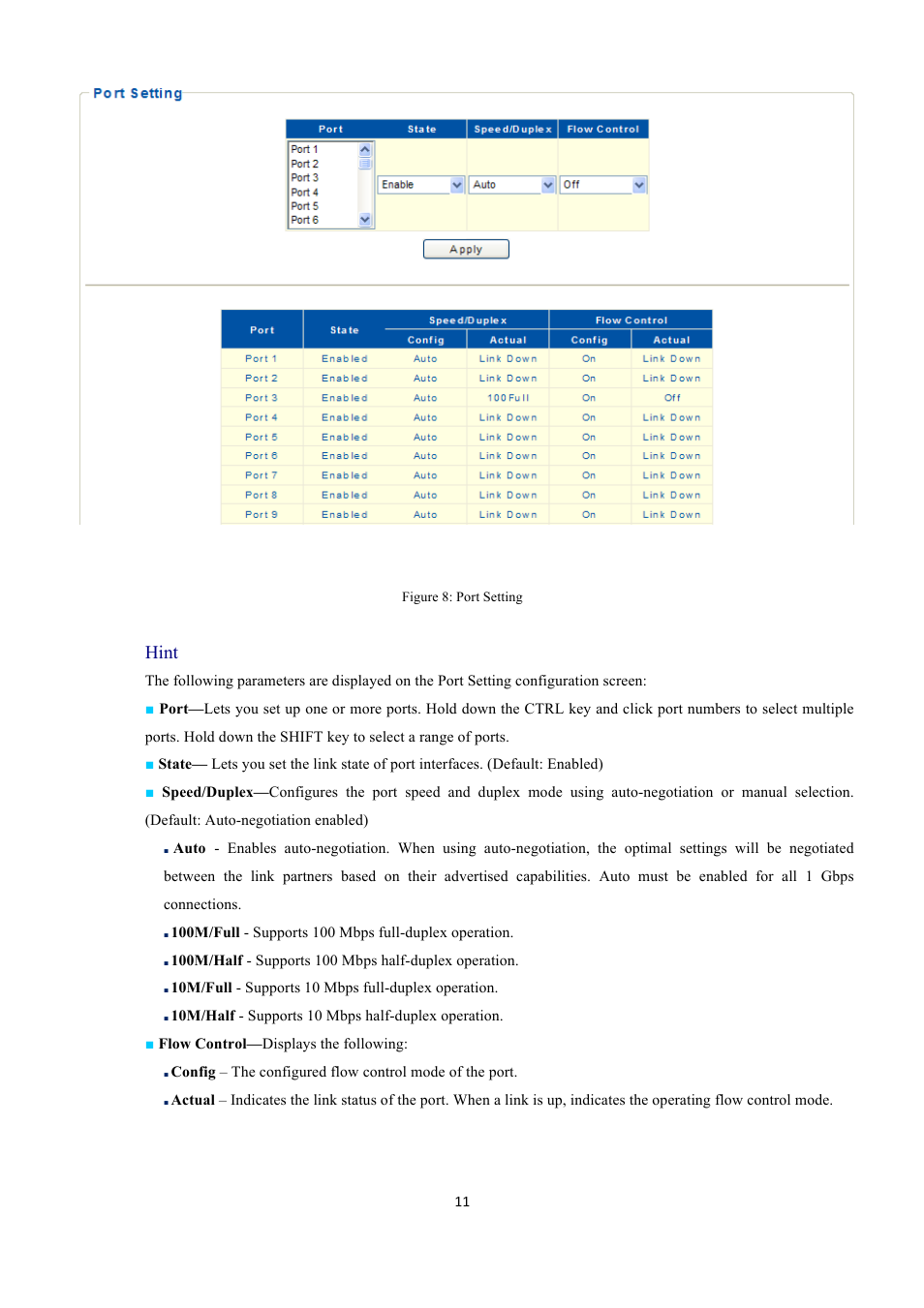 Hint | INTELLINET NETWORK 560559 16 Ports Gigabit + 2 Gigabit SFP PoE+ Web Management Ethernet Switch User Manual User Manual | Page 11 / 58