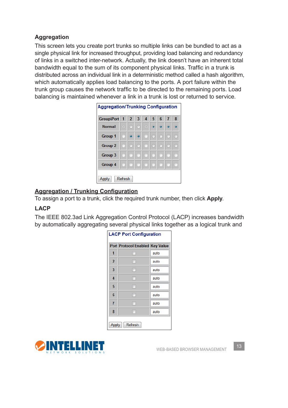 INTELLINET NETWORK 560542 8 Ports Gigabit PoE+Web Management Desktop Ethernet Switch User Manual User Manual | Page 13 / 28