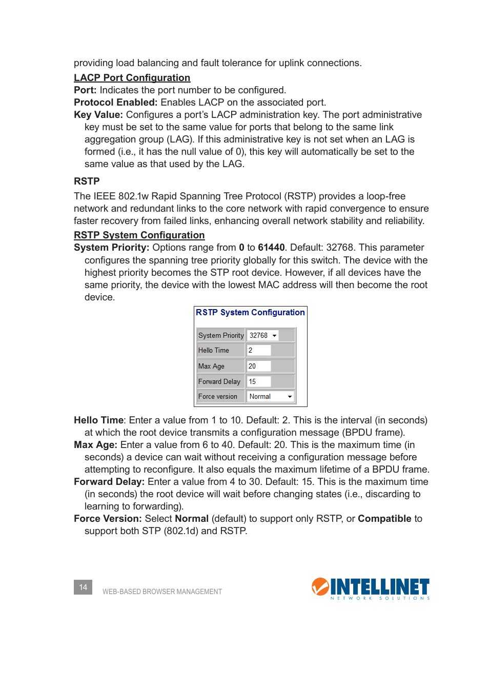 INTELLINET NETWORK 560542 8 Ports Gigabit PoE+Web Management Desktop Ethernet Switch User Manual User Manual | Page 14 / 28