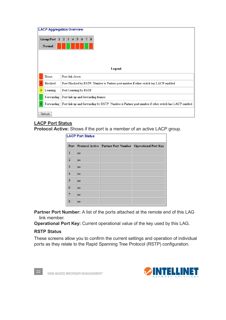 INTELLINET NETWORK 560542 8 Ports Gigabit PoE+Web Management Desktop Ethernet Switch User Manual User Manual | Page 22 / 28