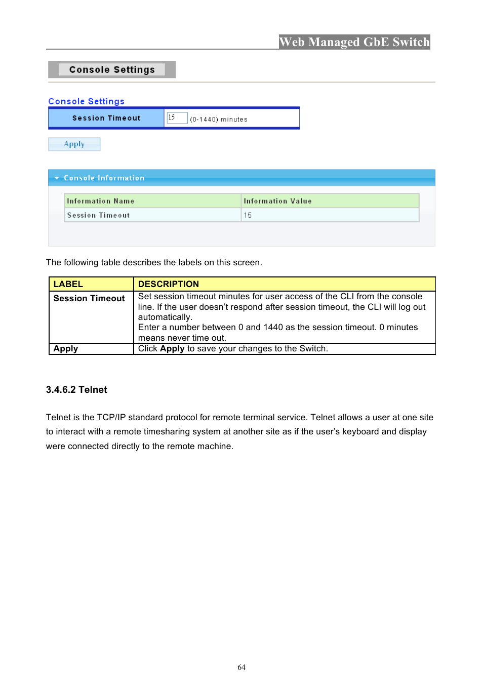 Web managed gbe switch | INTELLINET NETWORK 560801 24-Port Gigabit Managed Switch + 4 SFP Ports User Manual User Manual | Page 64 / 96