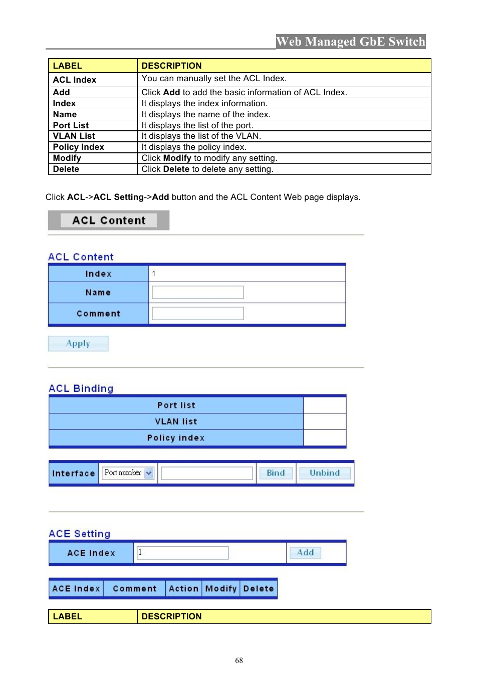 Web managed gbe switch | INTELLINET NETWORK 560801 24-Port Gigabit Managed Switch + 4 SFP Ports User Manual User Manual | Page 68 / 96