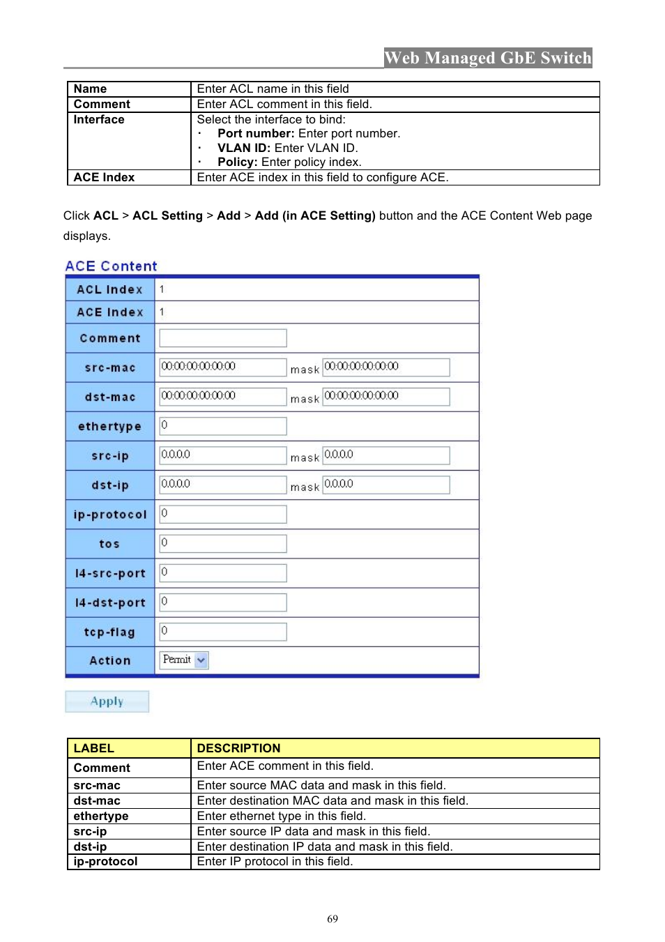 Web managed gbe switch | INTELLINET NETWORK 560801 24-Port Gigabit Managed Switch + 4 SFP Ports User Manual User Manual | Page 69 / 96