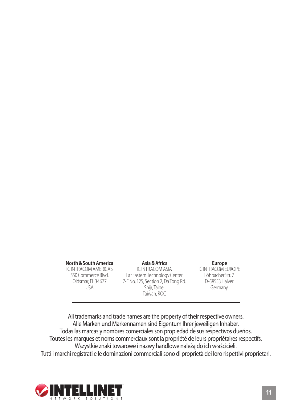 INTELLINET NETWORK 530378 8-Port Gigabit Ethernet Switch User Manual | Page 11 / 12