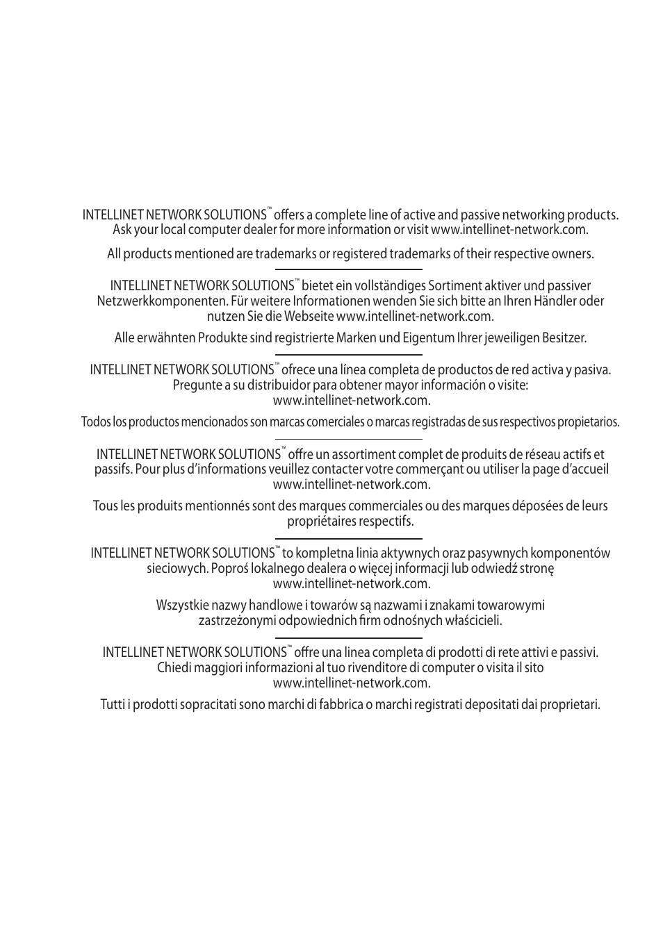INTELLINET NETWORK 522595 16-Port Fast Ethernet Office Switch User Manual | Page 11 / 12
