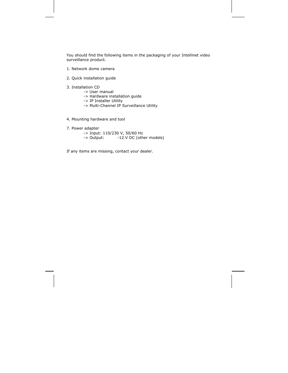 Package contents | INTELLINET NETWORK ICC-130 User Manual User Manual | Page 10 / 78