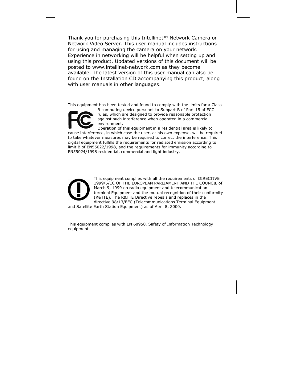 Safety and regulatory notices | INTELLINET NETWORK ICC-130 User Manual User Manual | Page 3 / 78
