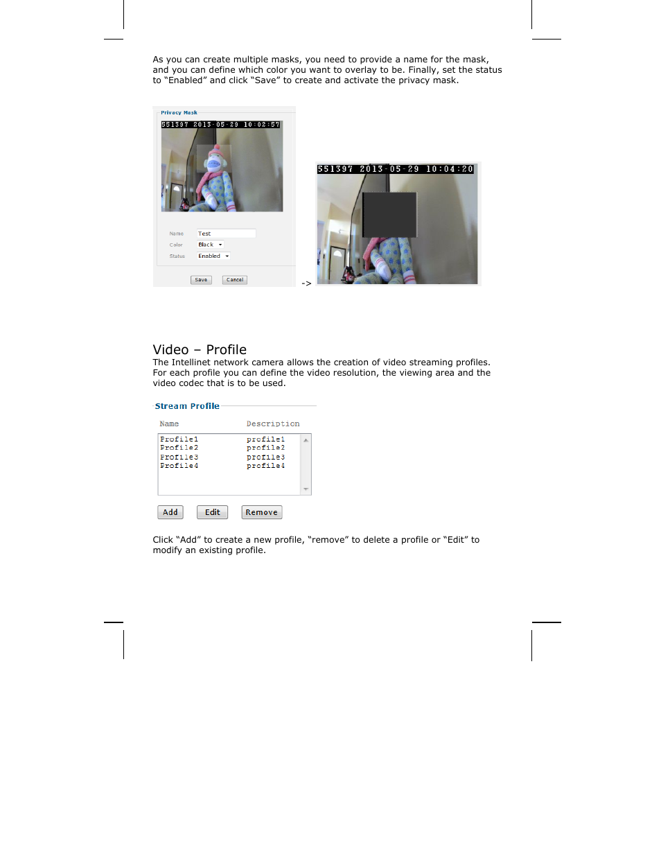 Video – profile | INTELLINET NETWORK ICC-130 User Manual User Manual | Page 43 / 78