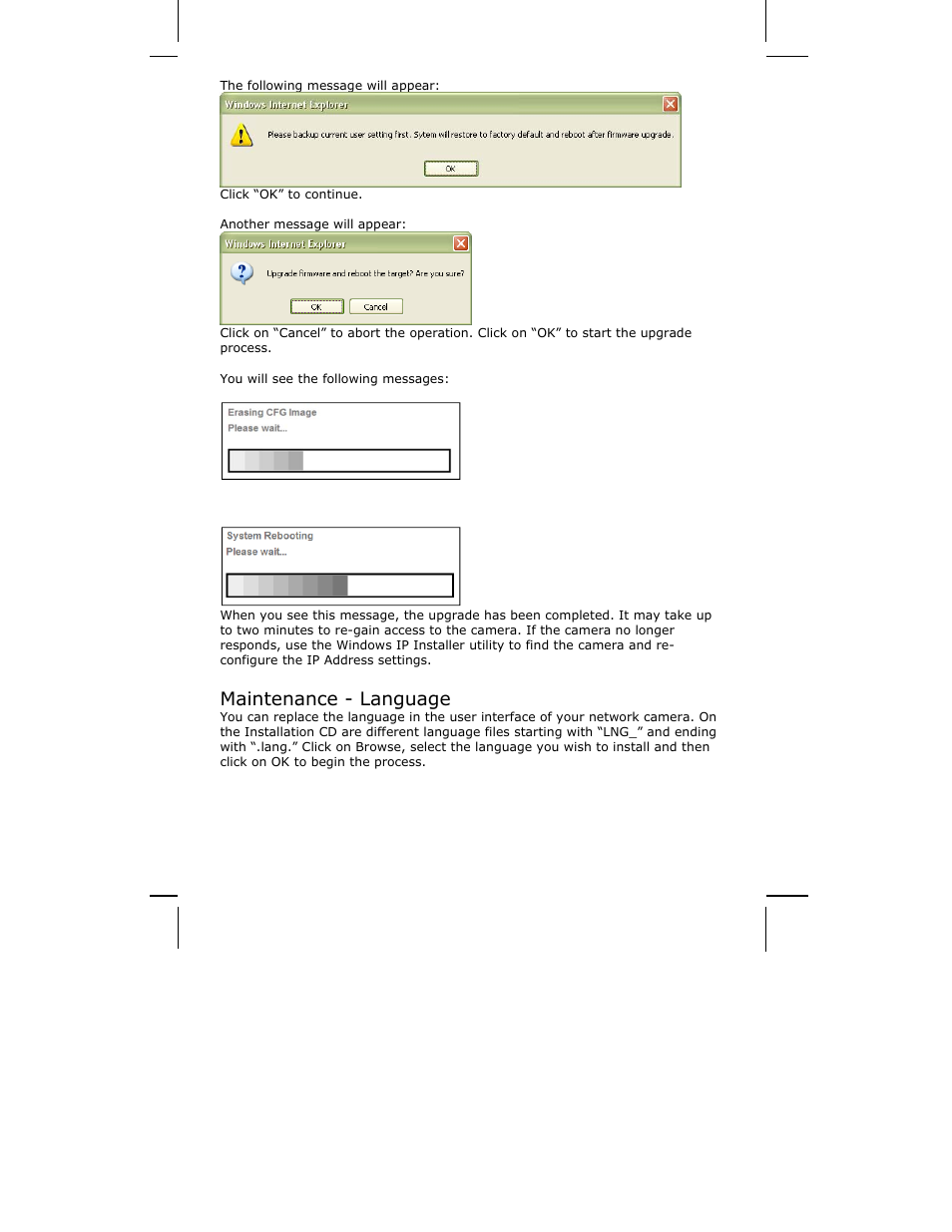Maintenance - language | INTELLINET NETWORK ICC-130 User Manual User Manual | Page 63 / 78