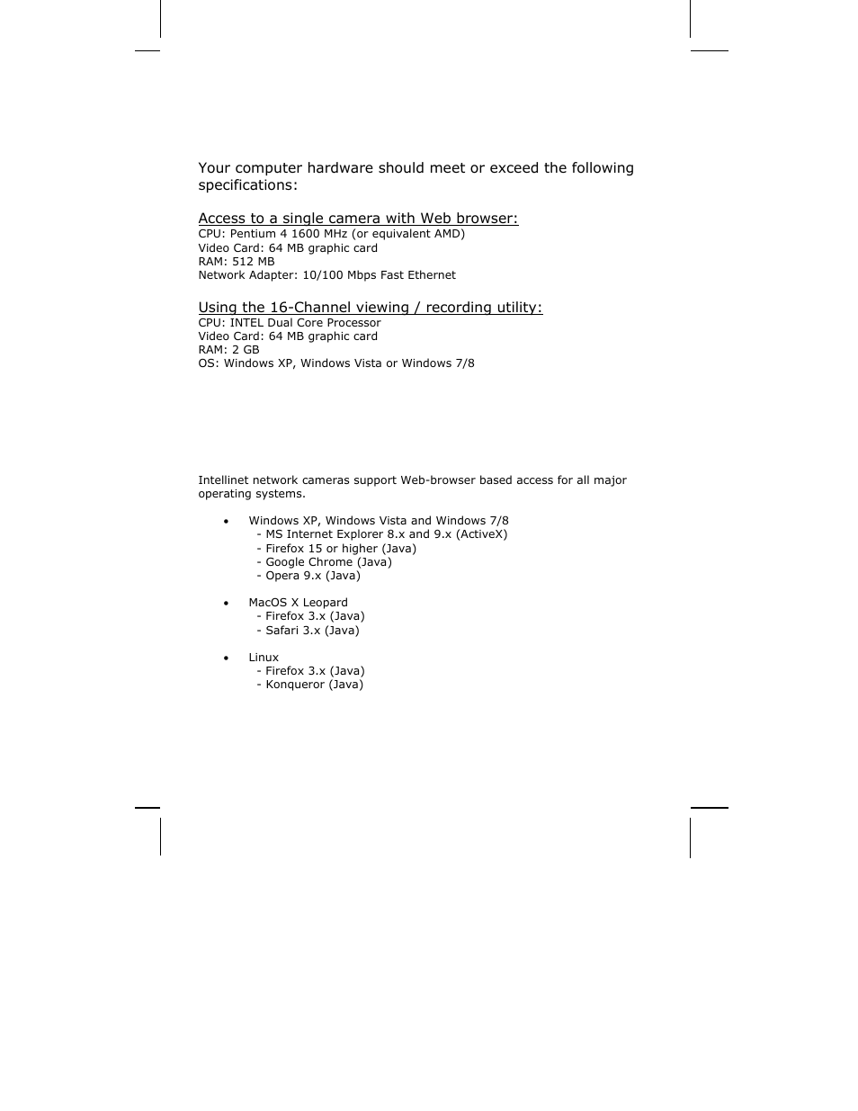 System requirements, 1 hardware requirements, 2 operating system and web browser support | INTELLINET NETWORK ICC-130 User Manual User Manual | Page 8 / 78