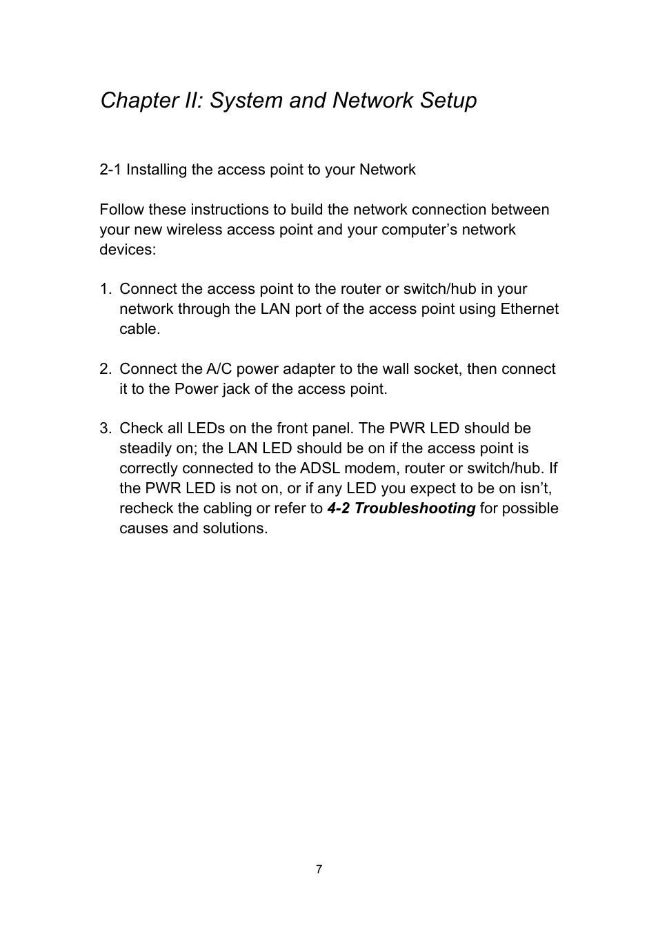 Chapter ii: system and network setup | INTELLINET NETWORK 524735 Wireless 300N PoE Access Point User Manual User Manual | Page 13 / 80