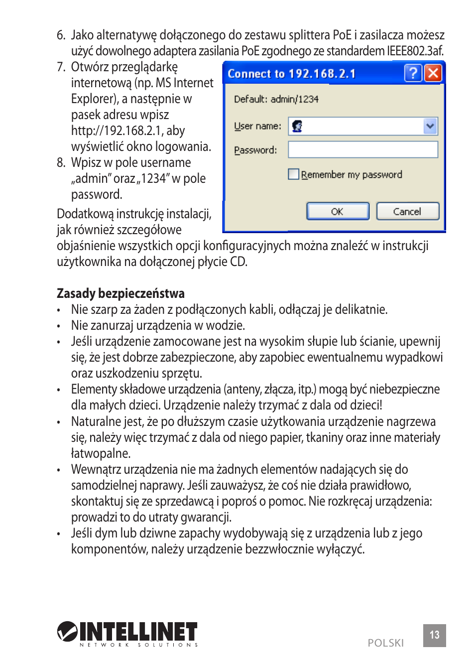 INTELLINET NETWORK 524711 Wireless 300N Outdoor PoE Access Point Quick Install Guide User Manual | Page 13 / 16