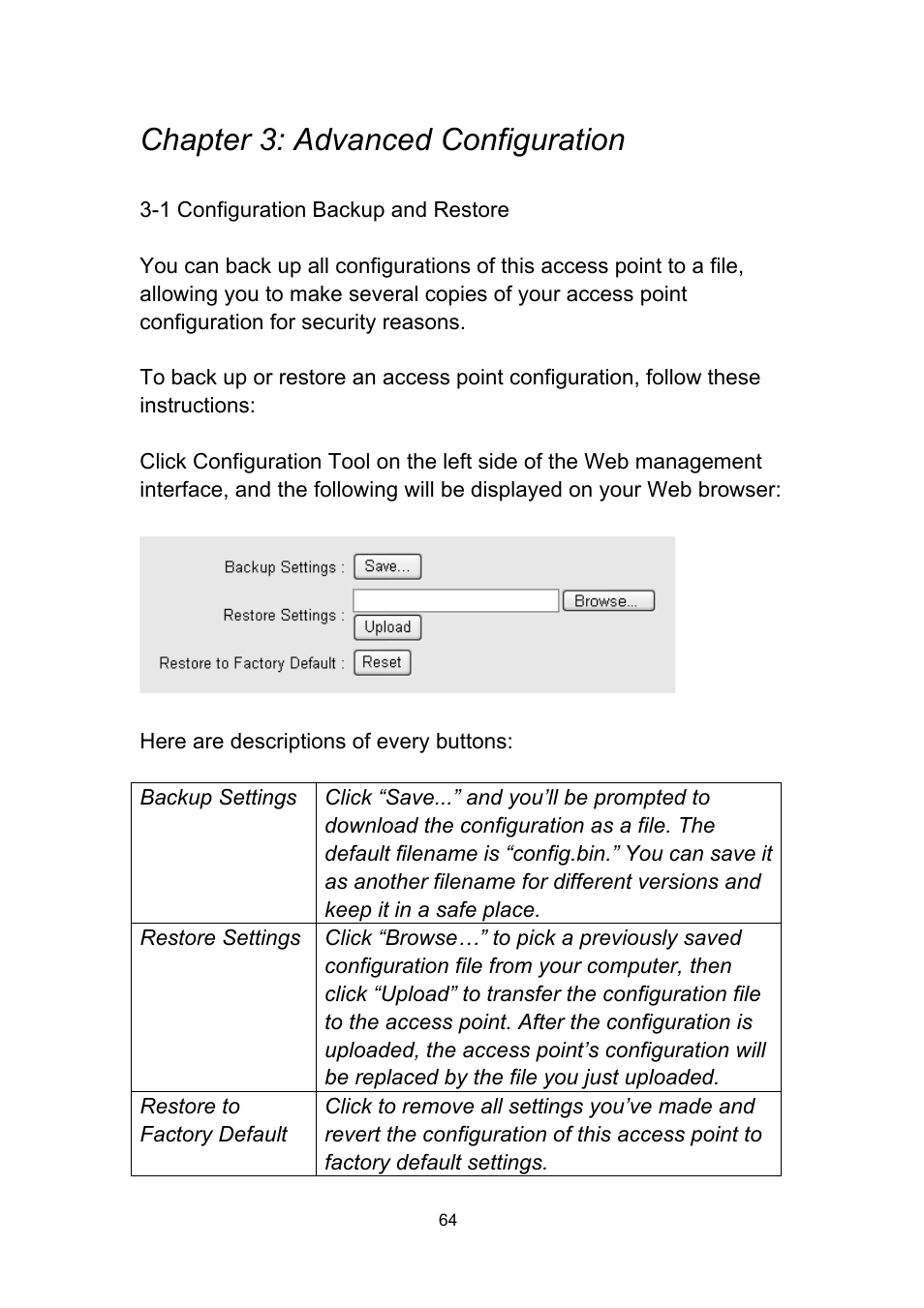 Chapter 3: advanced configuration | INTELLINET NETWORK 524711 Wireless 300N Outdoor PoE Access Point User Manual User Manual | Page 70 / 82