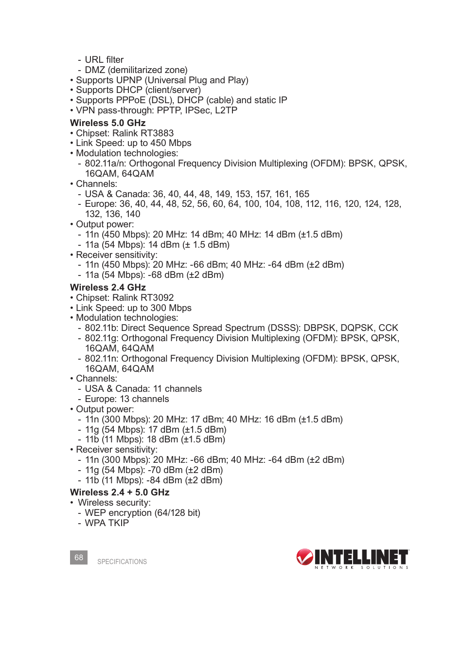 INTELLINET NETWORK 524988 User Manual User Manual | Page 68 / 72