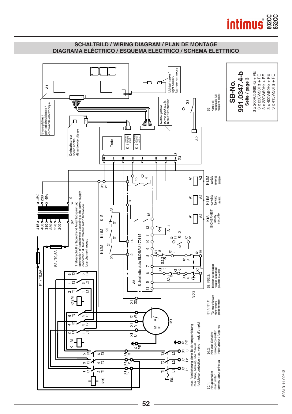 Seite / page 3 | intimus 802 CC User Manual | Page 52 / 56