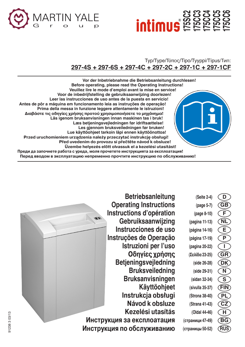 intimus 175 CC5 User Manual | 56 pages