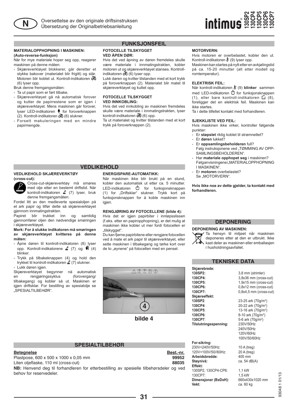 Bilde 4 | intimus 130 CP7 User Manual | Page 31 / 56