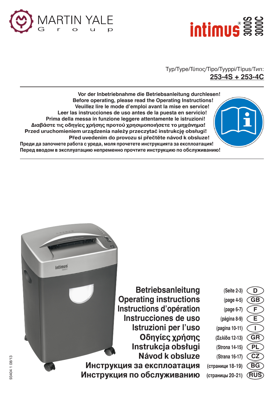 intimus 3000 C User Manual | 24 pages