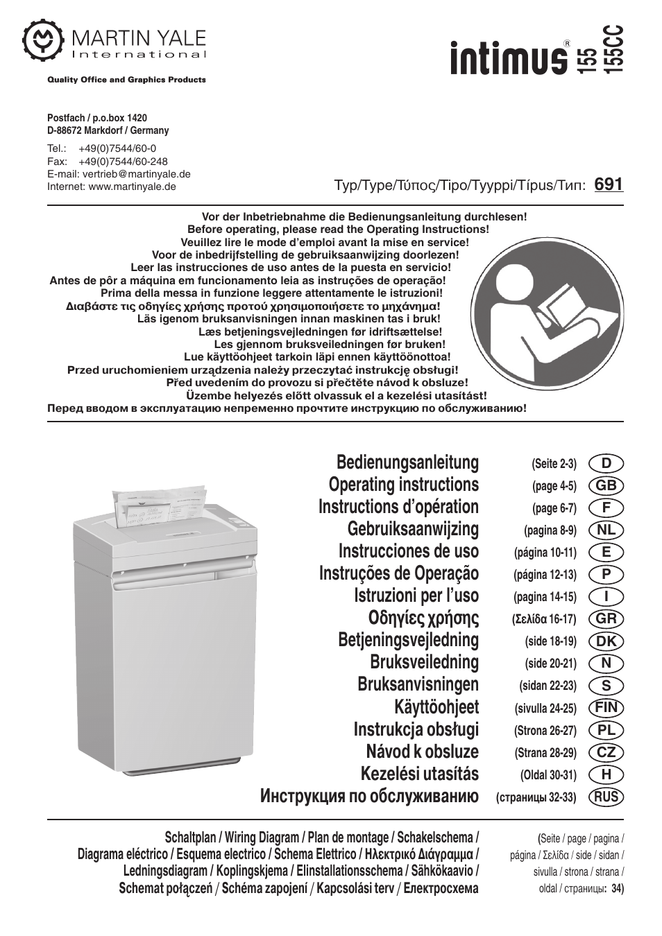 intimus 155 CC User Manual | 40 pages
