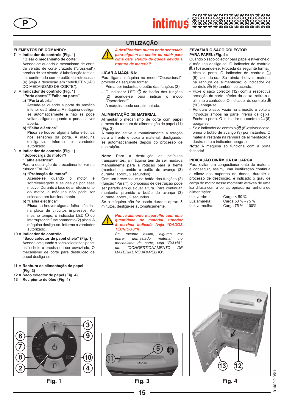 intimus 90 CC5 User Manual | Page 15 / 20