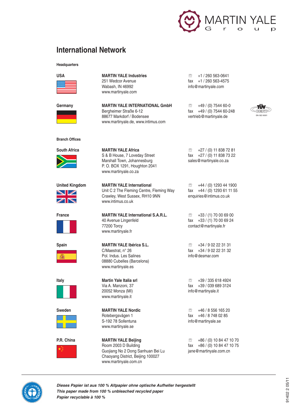 International network | intimus 90 CC5 User Manual | Page 20 / 20