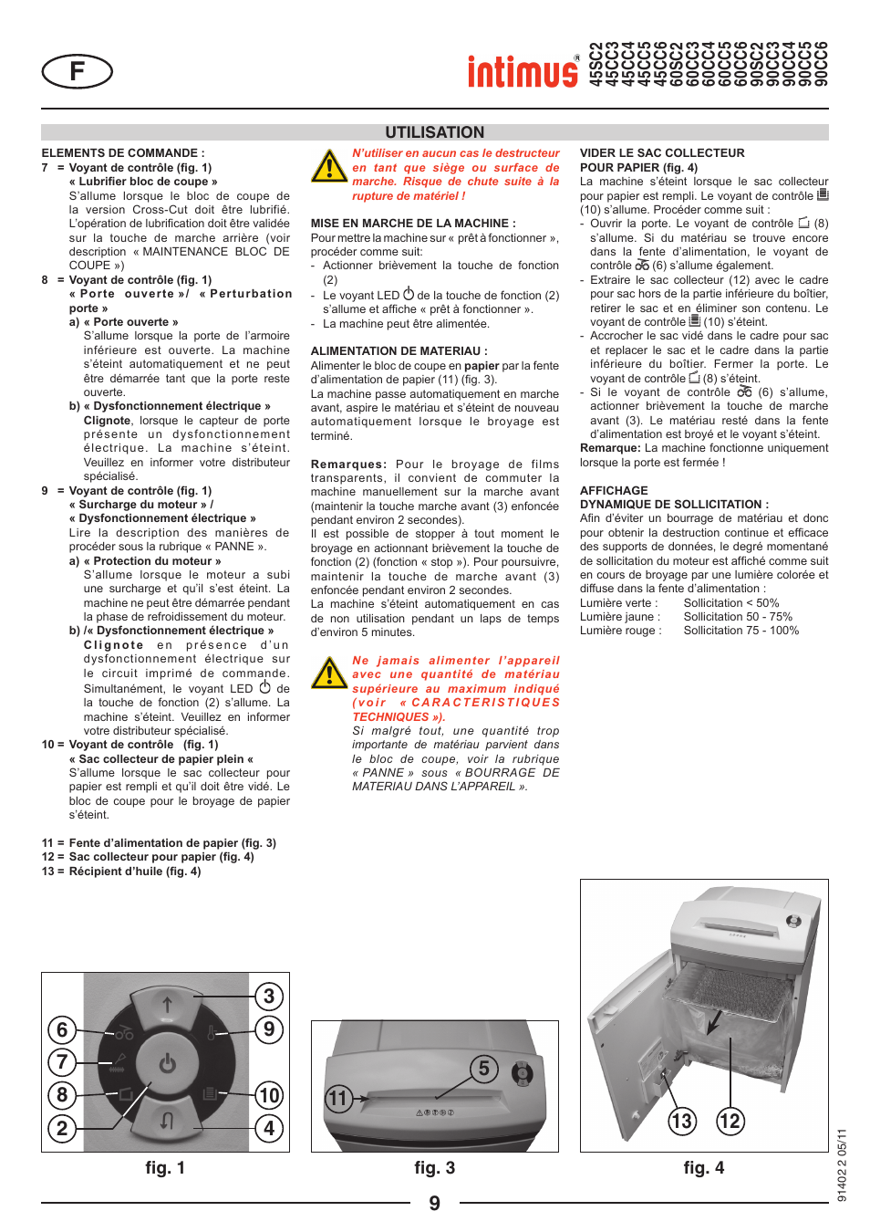 FIg. 1 ﬁg. 3 ﬁg. 4 | intimus 90 CC5 User Manual | Page 9 / 20