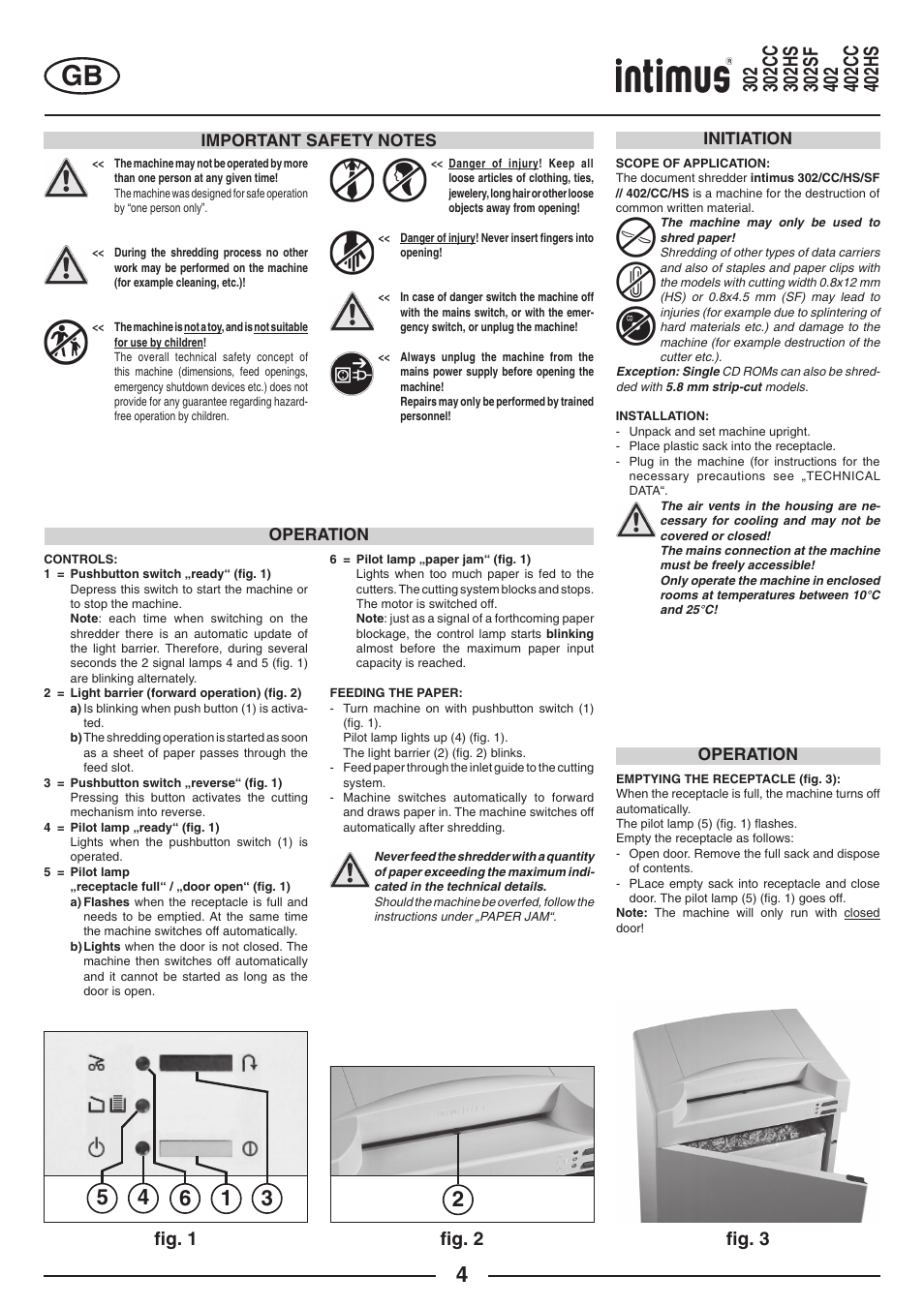 FIg. 1 ﬁg. 2 ﬁg. 3 | intimus 402 Wide Body User Manual | Page 4 / 48