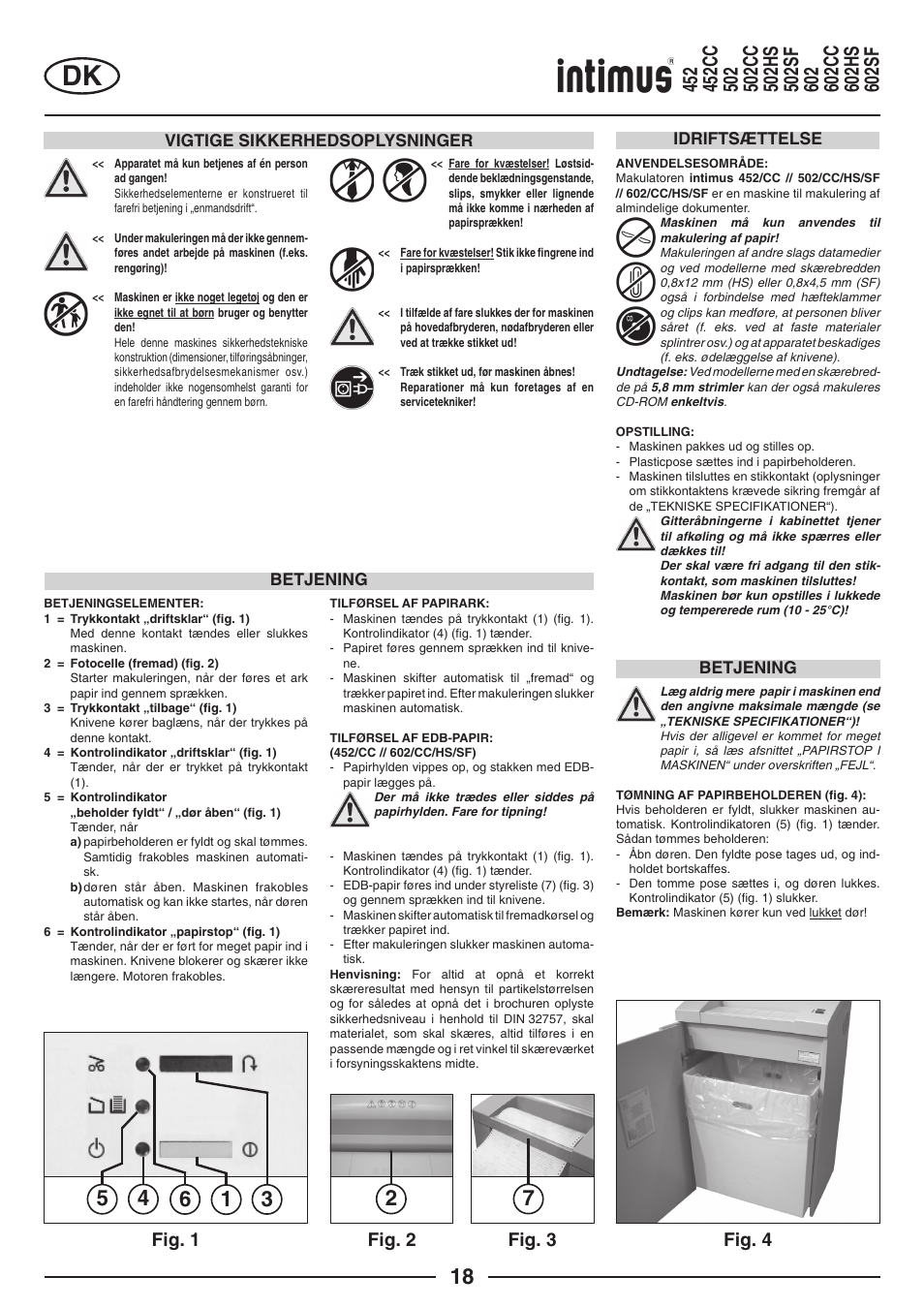 Fig. 2 fig. 3 fig. 4, Fig. 1 | intimus Modelis 684 User Manual | Page 18 / 48